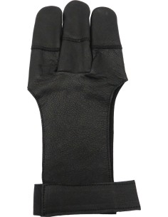 Guantino in pelle nera a...