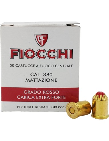 Cartucce da mattazione Fiocchi cal. 380 grado rosso extra forte