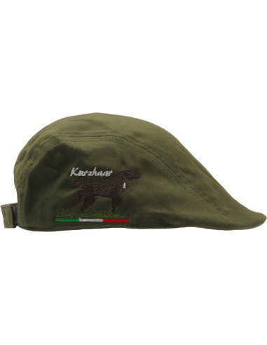 Coppola verde con ricamo Kurzhaar
