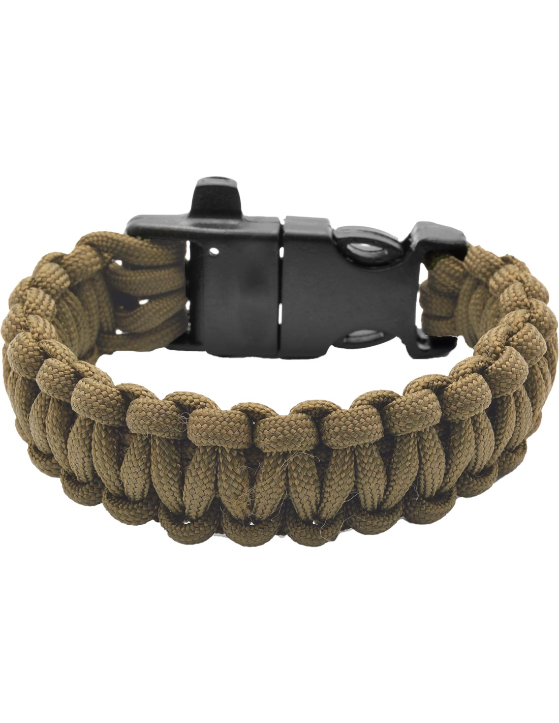 WEB-Tex Tactical braccialetto di sopravvivenza con fischietto Tan/sabbia large 20CM Paracord 