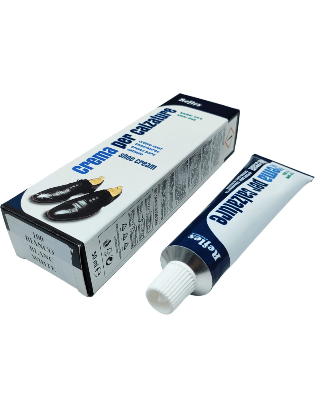 Crema Reflex cromatina super lucido Bianca per scarpe 50 ml