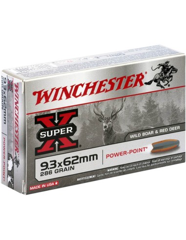 Cartucce Winchester cal. 9,3x62 Power...