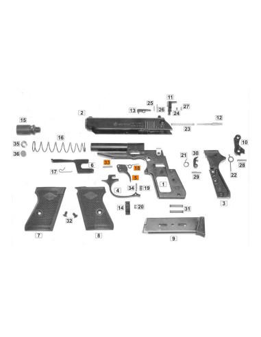 Ricambi Kit Bruni New Police 8mm