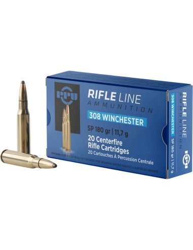 Cartucce PPU cal. 308 Win SP 180 gr...