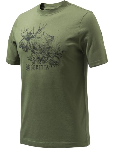 T shirt Beretta Engraving Alce verde