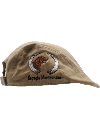 Coppola beige con ricamo Segugio...