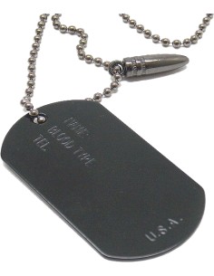 Targhetta metallica USA nera 2