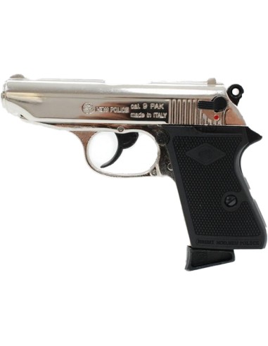 Pistola a salve Bruni New Police calibro 9 mm nickel